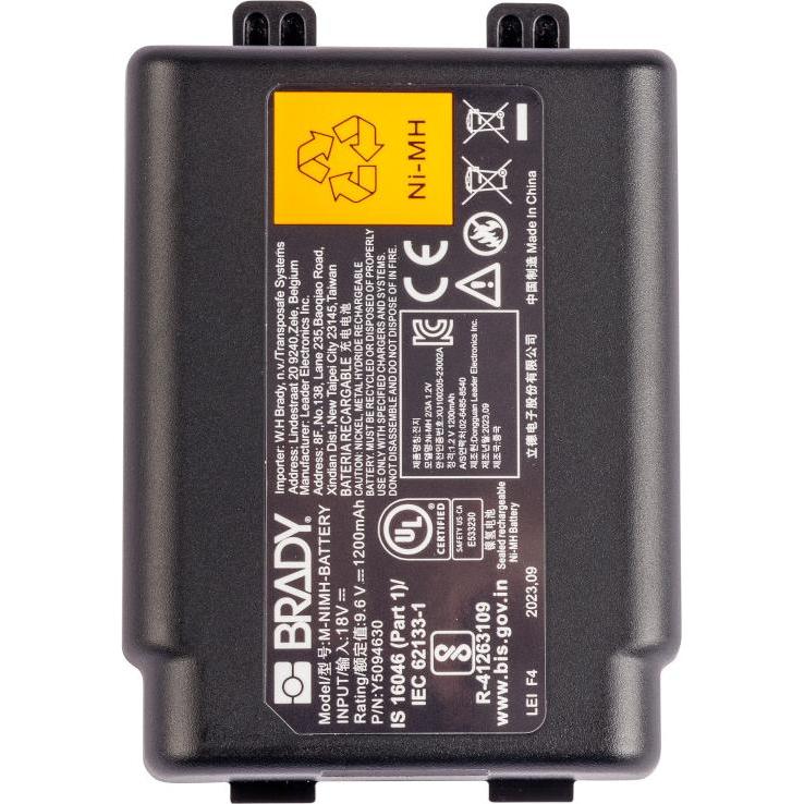 Brady, Etichette, M-NIMH-BATTERY, M71-BATT, Batteria NiMH ricaricabile per stampanti M510/M610/M710