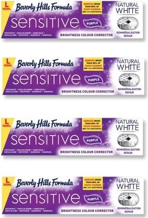 Produktbild NoName Natural White Sensitive Lila Zahnpasta Helligkeit Farbkorrektor 100ml (100 ml)
