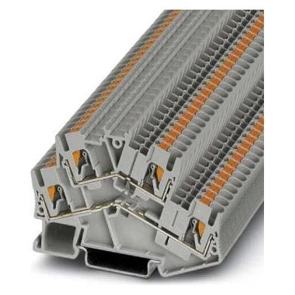 Phoenix Contact PTTBS 2,5/U-OG/O-GN 3209609 Dubbele niveauklem 0,14 mm² 2,50 mm² Grijs 50 st., Kabels + Stekkers, Grijs