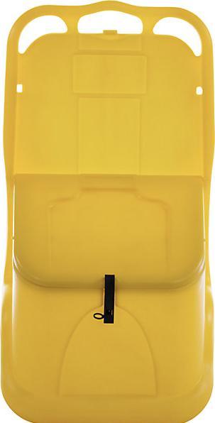 Image du produit eurokraft basic Chariot universel, idéal pour matériaux en vrac, capacité 75 l, jaune.