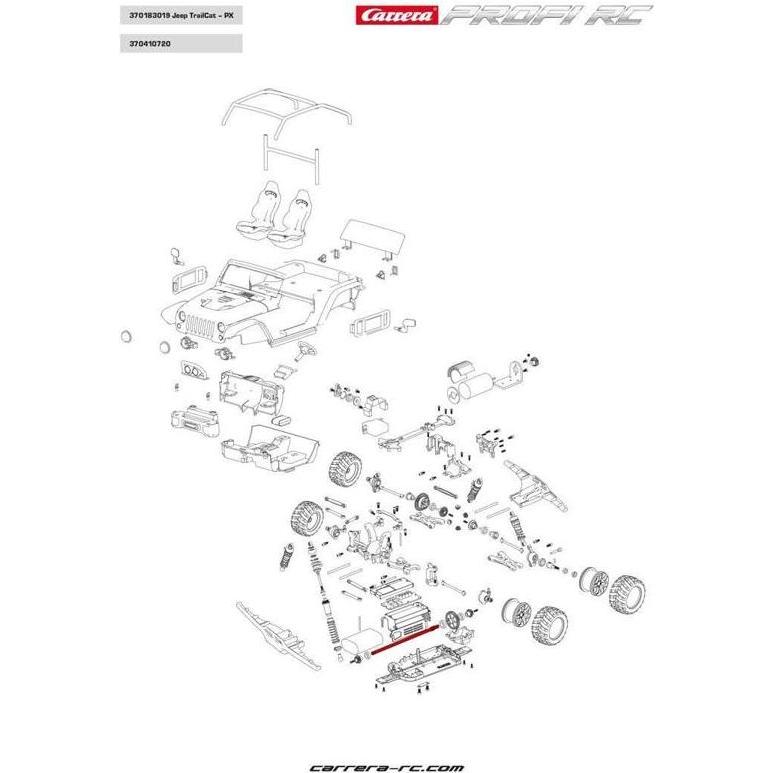 Carrera 370410720 - Albero di trasmissione centrale RC Profi RC