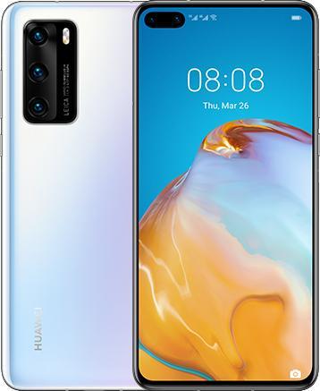 Produktbild Huawei P40 - Smartphone - Dual-SIM - 5G NR - 128 GB - NM-Karte - 6.1" - 2340 x 1080 Pix (128 GB, Ice White, 4G)