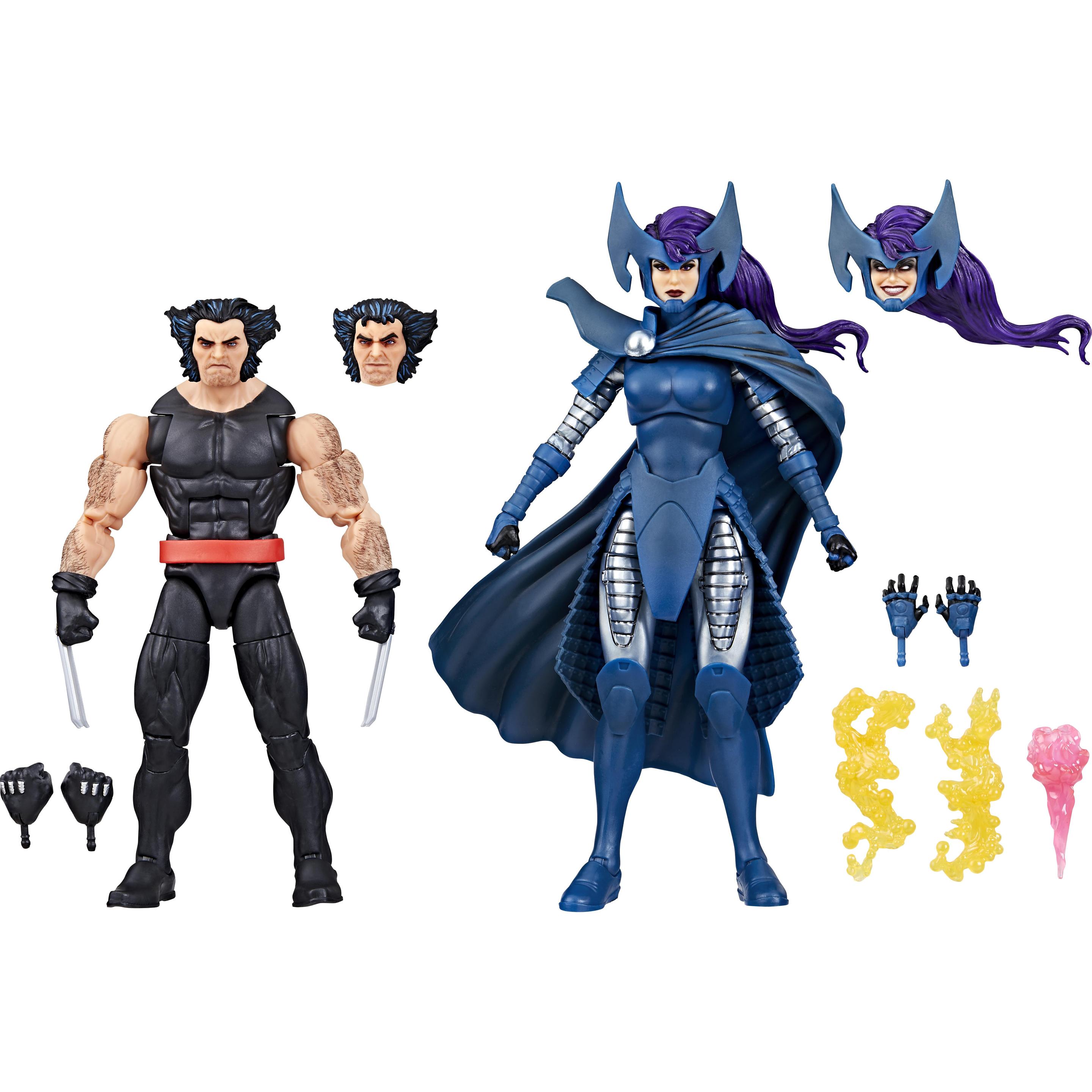 Hasbro Wolverine 50° Anniversario Marvel Legends confezione da 2 figurine Wolverine & Psylocke 15 cm