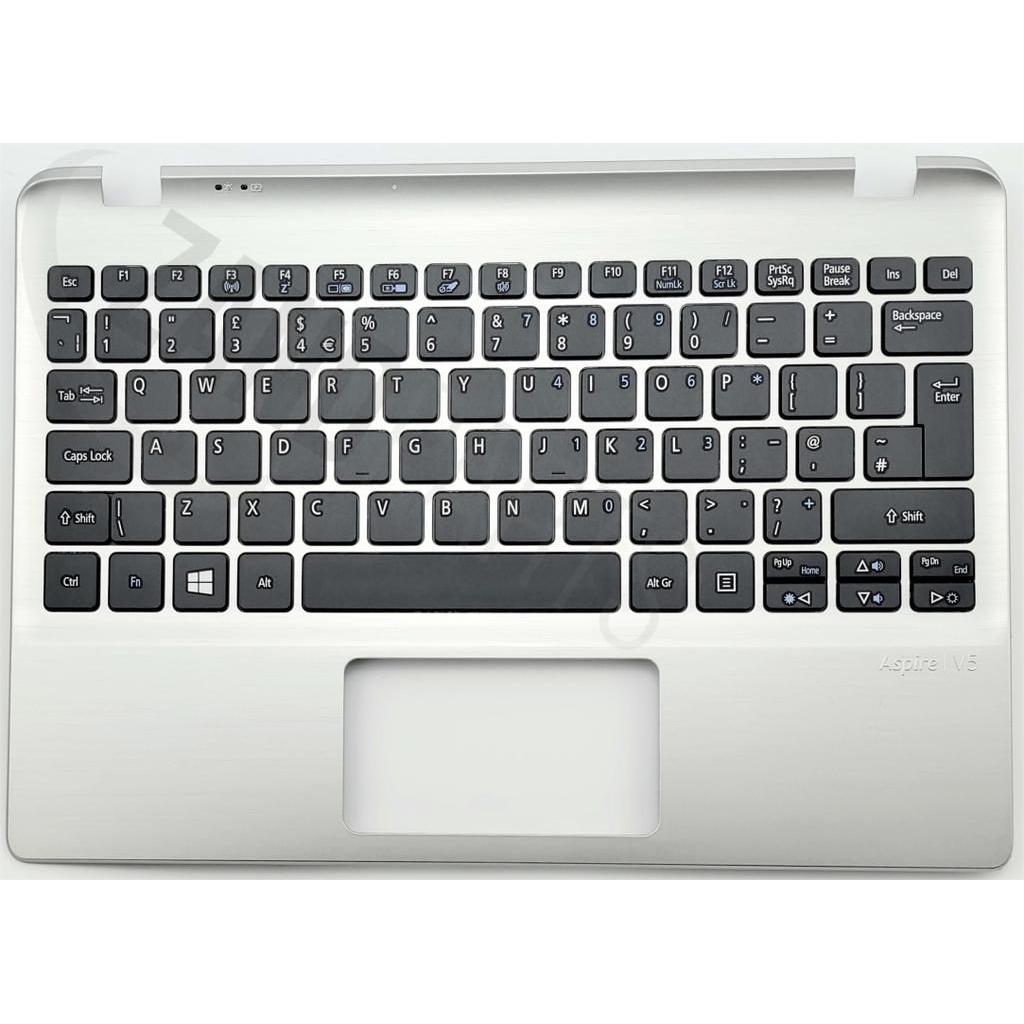 Acer V5-122P/V5-132P Keyboard (UK-ENGLISH) WIN8 NBL & Upper Cover (Silver), Notebook Ersatzteile, Si