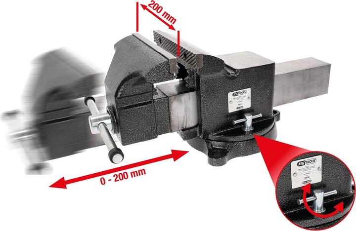 Actual product image KS Tools Parallel vice. 8 (200 mm)