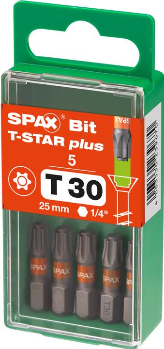 Produktbild Spax BIT T-STAR PLUS T30 25mm S (Innensechsrund TX)