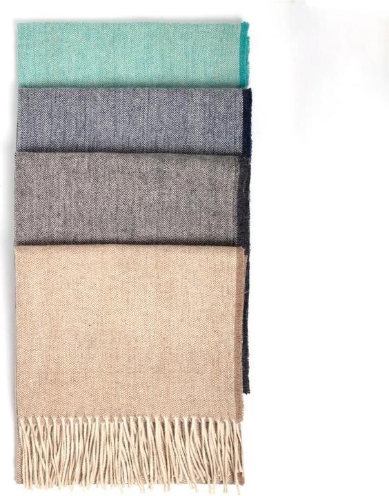 Image du produit MojaMajo Écharpe en laine Catarina 70x200 cm, Beige