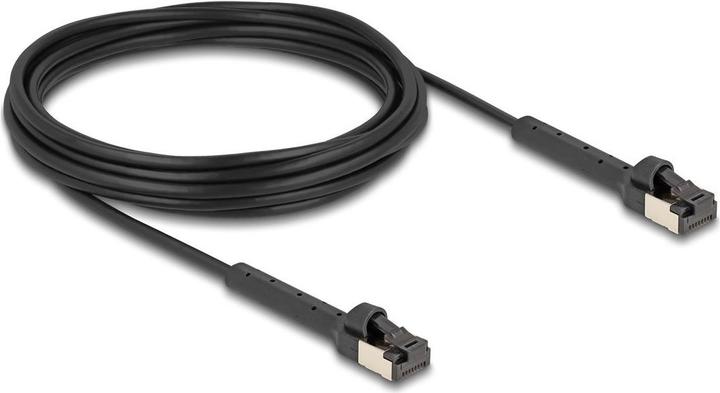 Actual product image Delock RJ45 Slim network cable Cat.6A U/FTP angled black (U/FTP, CAT6a, 5 m)