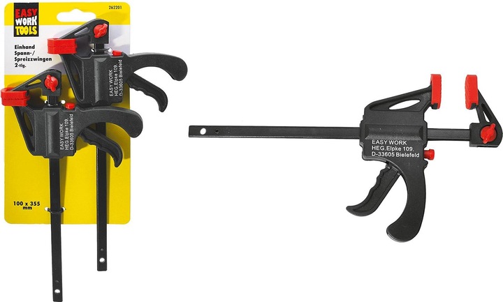 Immagine prodotto Easy Work EW Morsetto a una mano - Morsetto allargatore (100 mm)