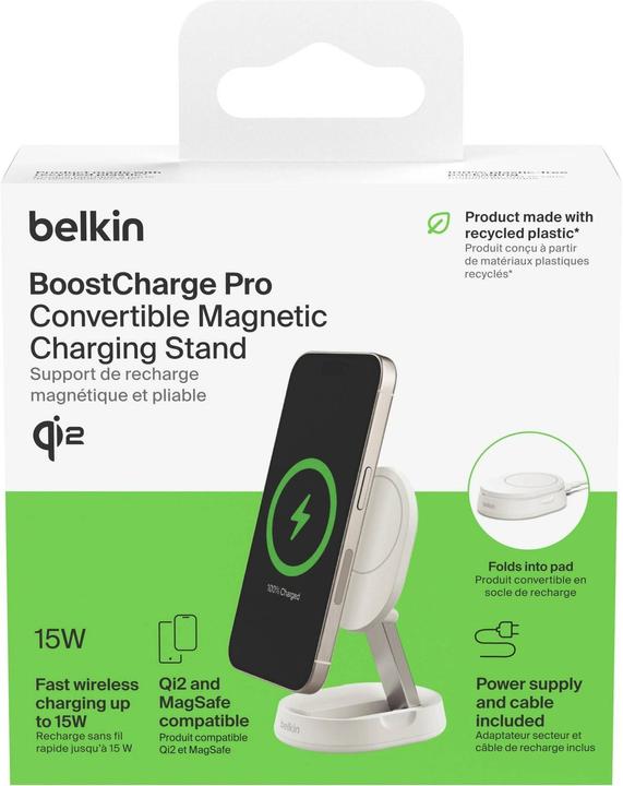 Actual product image Belkin Boost Charge Pro Qi2 magnetische Ladestation (15 W)