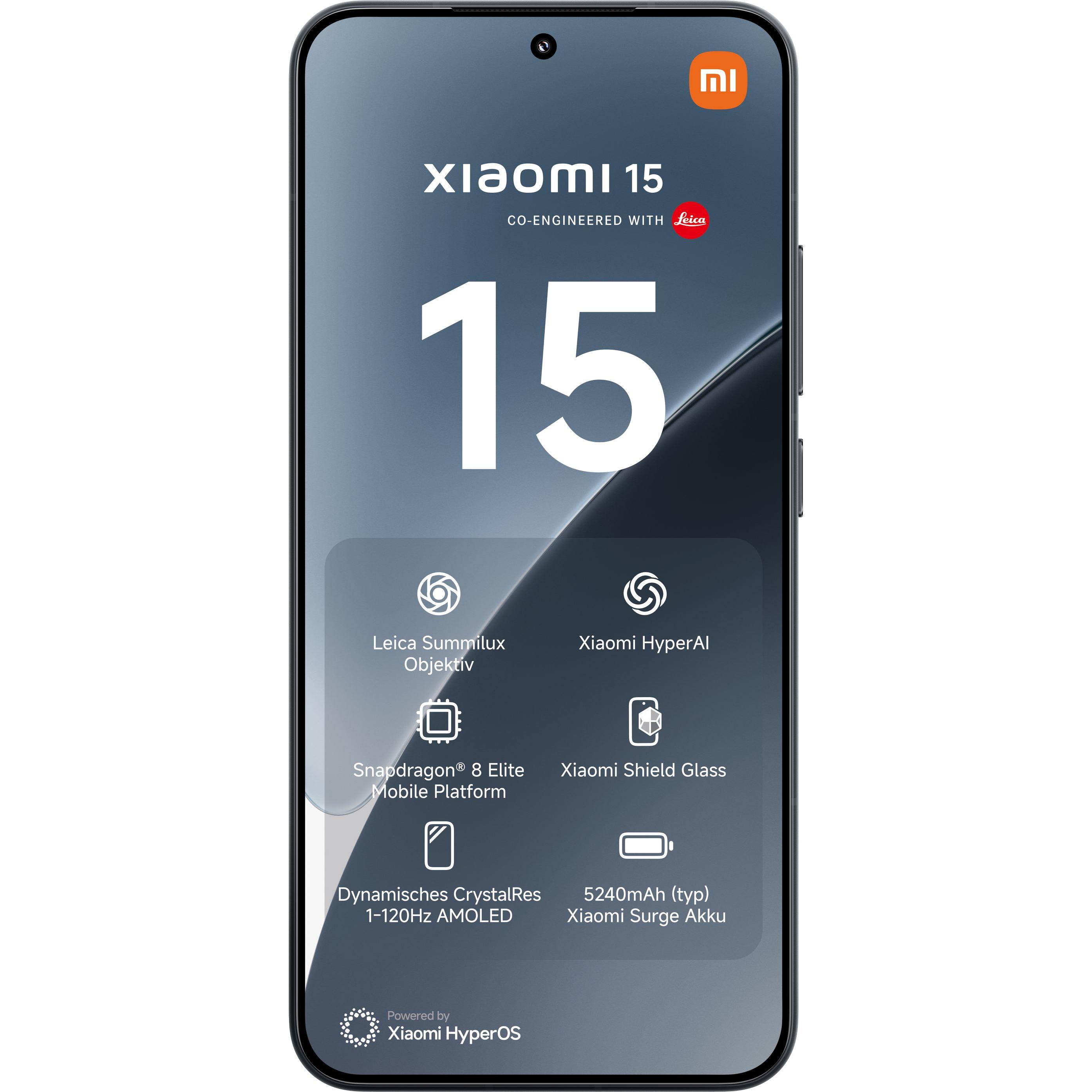 Thumbnail - Xiaomi 15 (512 GB, Black, 6.36", Dual SIM, 50 Mpx, 5G), Smartphone, Schwarz