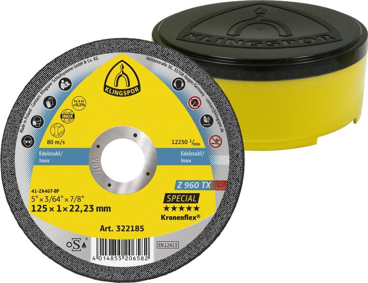 Image du produit Klingspor Z 960 TX Special - Disques à tronçonner 125 x 1 x 22,23 mm