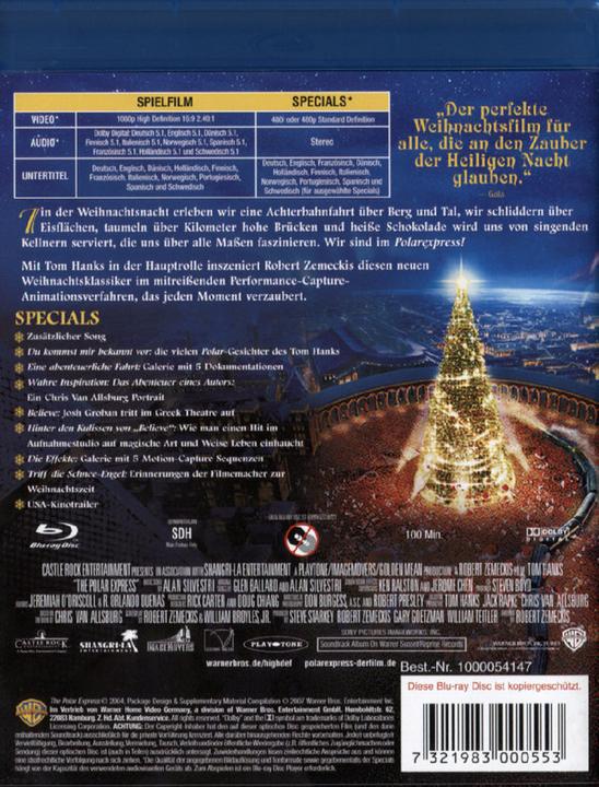 Immagine prodotto Il Polar Express (Blu-ray, 2004, Tedesco, Spagnolo, Francese, Finlandese, Danese, Svedese, Italiano, Portoghese, Inglese)