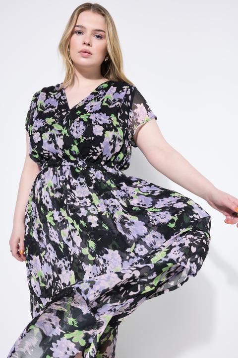 Immagine prodotto Studio Untold Abito midi dal taglio svasato in chiffon con volant e sottoveste (42, 44)