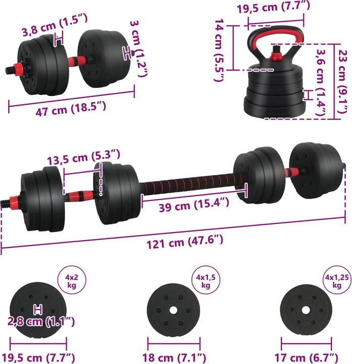 Image du produit vidaXL Hantelset