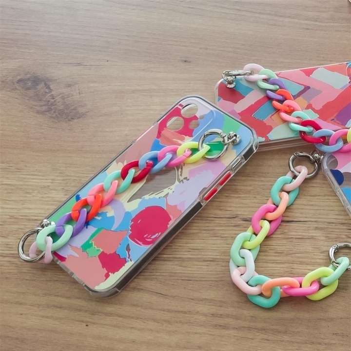 Immagine prodotto Hurtel Colore Catena Custodia gel flessibile elastica con ciondolo a catena per Xiaomi Redmi Note 10 5G mu (Xiaomi Redmi Nota 10 5G)