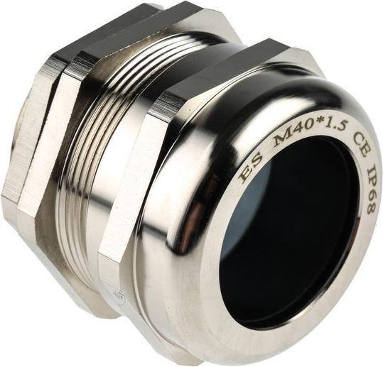 Actual product image RS PRO M40 Brass Cable gland + locknut,22-32mm