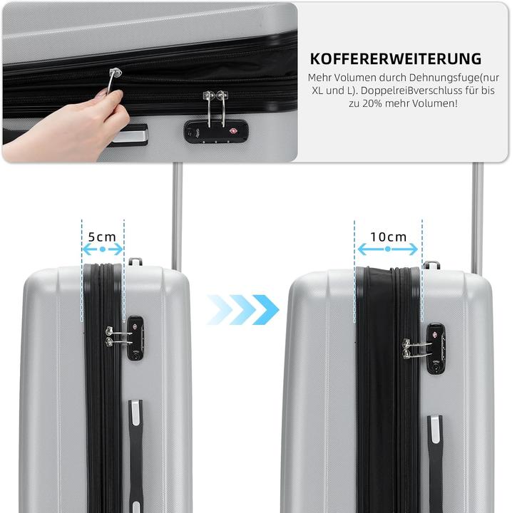 Actual product image Beibye 3-teiliges Reisekofferset 2080