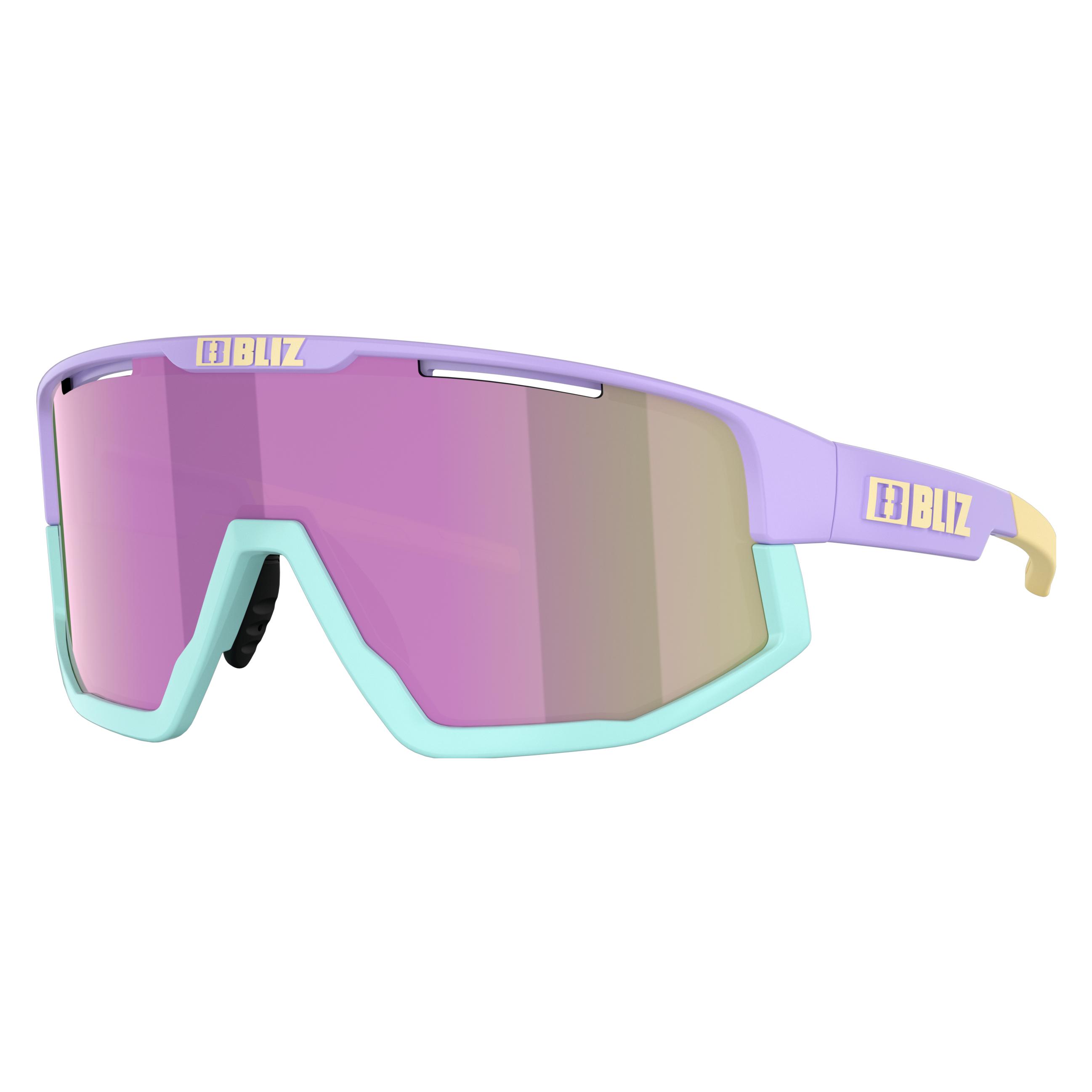Bliz, Unisex, Sportbrille, Fusion (Matt Pastel Purple W Yellow, Brown W Pink Multi), Violett