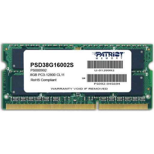 Patriot Signature Line (1 x 8GB, 1600 MHz, DDR3-RAM, SO-DIMM), RAM, Grün