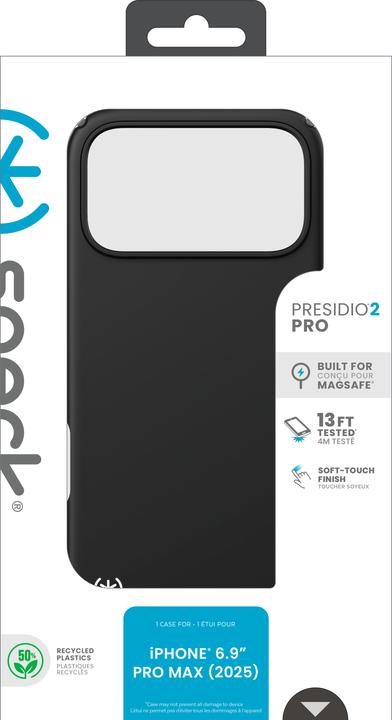 Image du produit speck Presidio2 Pro + MS Apple iPhone 17 Pro Max Black - with Microban (Apple iPhone 17 Pro Max)