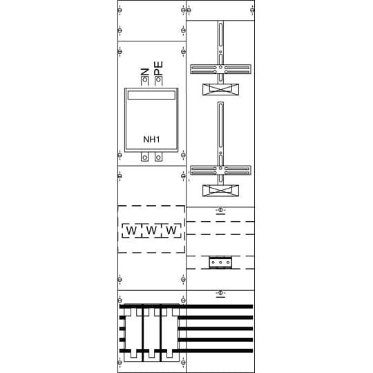 Striebel & John, Verteilerschrank Zubehör, STR KA4237 KA4237 Mess-u.Wandlerfeld kpl.H5/B2
