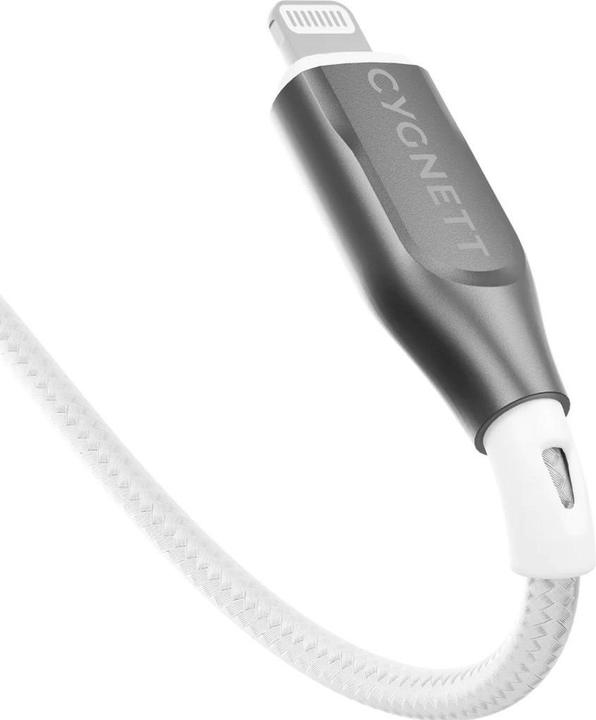 Productafbeelding Cygnett Gepantserde Lightning-naar-USB-A-kabel, wit, 2 m (2 m, USB 2.0, 12 W)