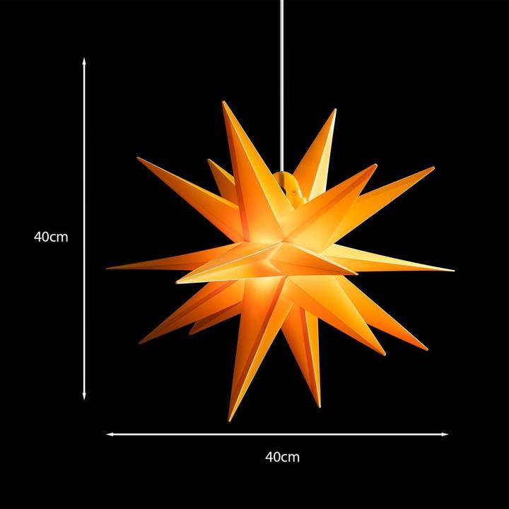 Actual product image Novaliv Poinsettia decorative star | 40cm YELLOW | indoor and outdoor | for E14 bulb with thread