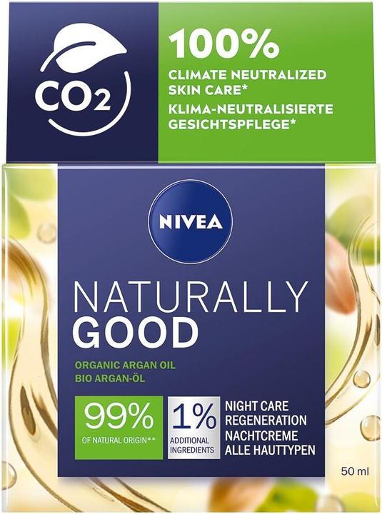 Image du produit NIVEA Crème de nuit Naturally Good Huile d'argan bio (50 ml, Crème de nuit)