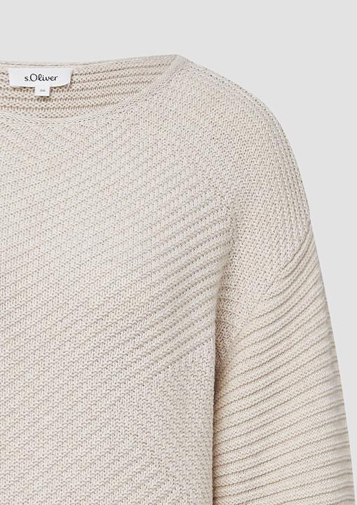 Image du produit s.Oliver Strickpullover Strukturierter Strickpullover im Relaxed Fit mit Rippbündchen (32)