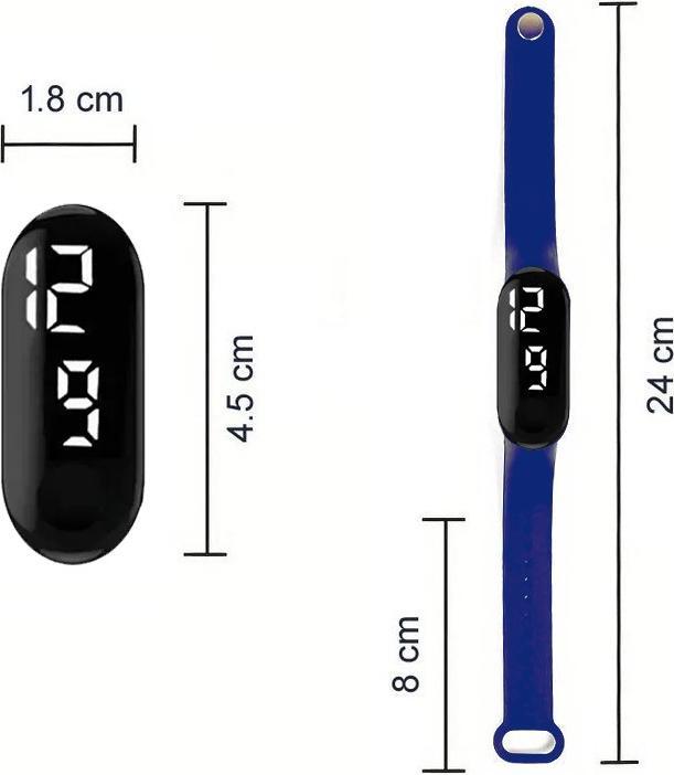 Produktbild Cbx Sport LED-Digitaluhr mit Silikonarmband 12-Stunden-Anzeige (45 mm)