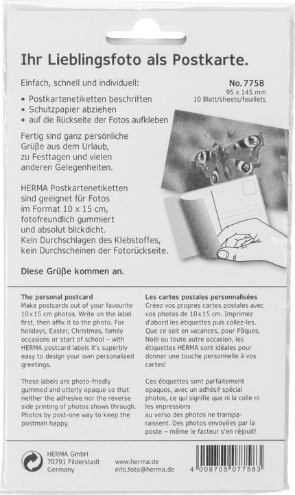 Produktbild Herma Postkarten-Etiketten