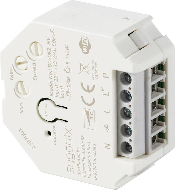 Productafbeelding Sygonix SY-5775566 Inbouwdimmer Geschikt voor lichtbronnen: LED lampen, gloeilampen