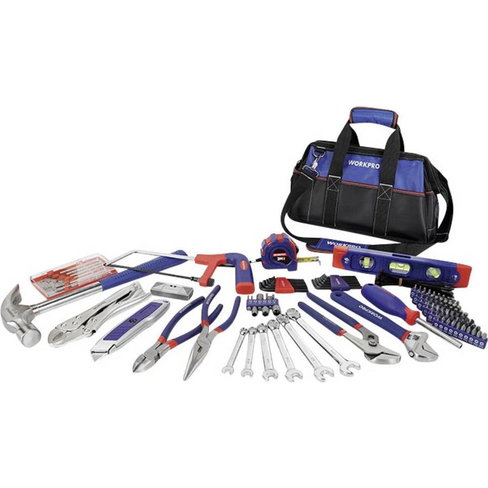 Workpro, Cassetta degli attrezzi, WP209010 Werkzeugset Heimwerker, Universal in Tasche 156teilig (156 pezzi)