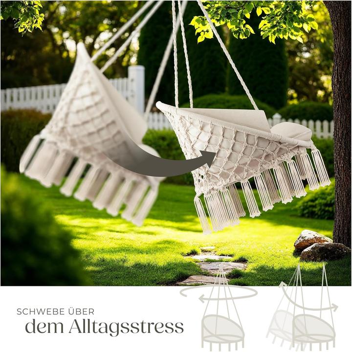 Image du produit tectake Fauteuil suspendu (150 kg)