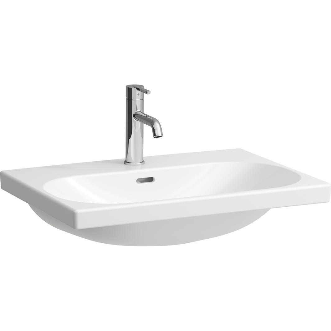 Laufen, Waschbecken, Aufsatzwaschtisch LUA 65x46cm m ÜL 1 Hahnloch-Ausführung weiss (460 mm, 650 mm)