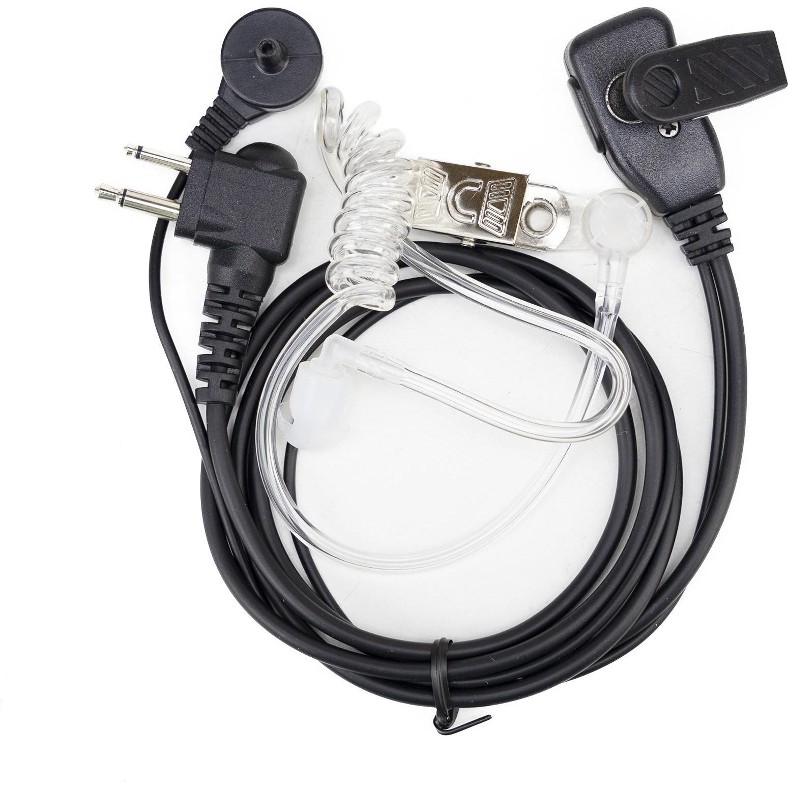 PNI Kopfhörer mit Mikrofon und Akustikschlauch HM92 mit 2-poligem PNI-MT-Stecker, Walkie-Talkie Zubehör