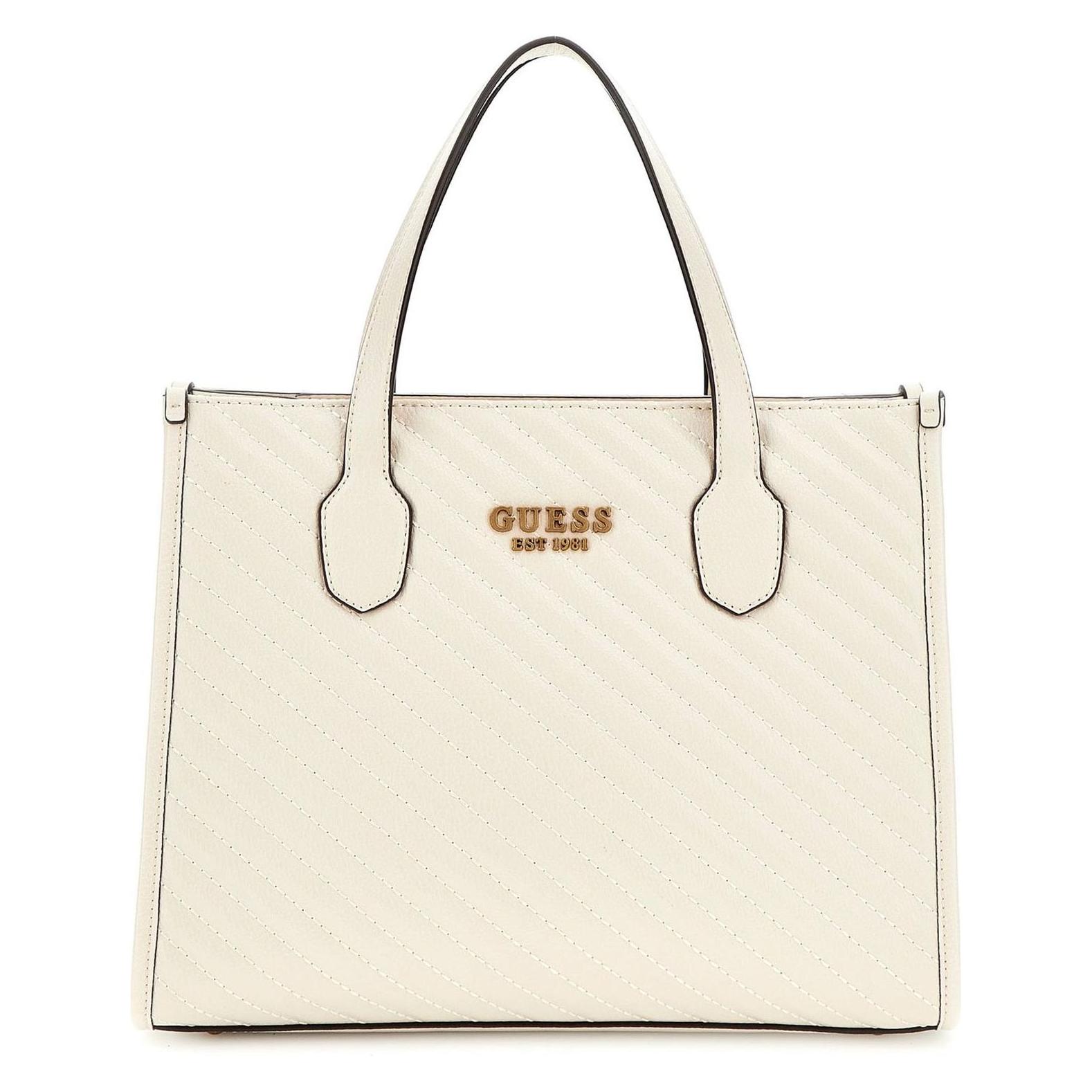 Guess, Damen, Handtasche, Silvana 2 Compartment Tote, Beige