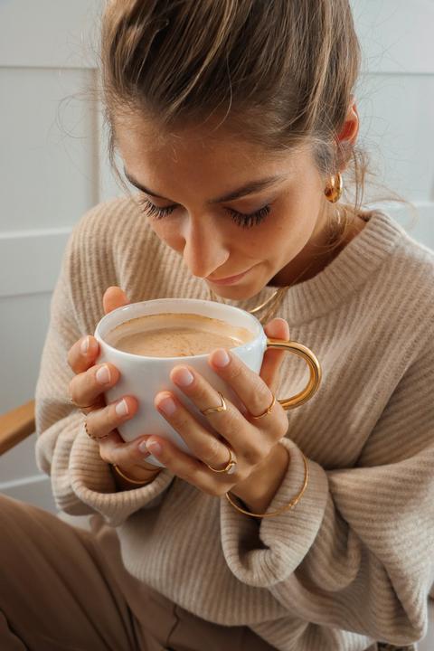 Produktbild Tara Style Bottega Hoop - Creolen (waterproof) (18k Edelstahl vergoldet, 100% wasserfest)