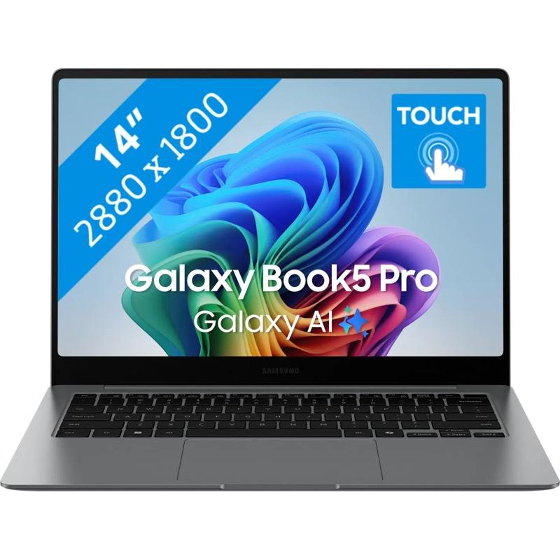 Samsung Book5 Pro (16", 512 GB, 32 GB, Eng. Int., Intel Core Ultra 7 258V), Notebook, Grau