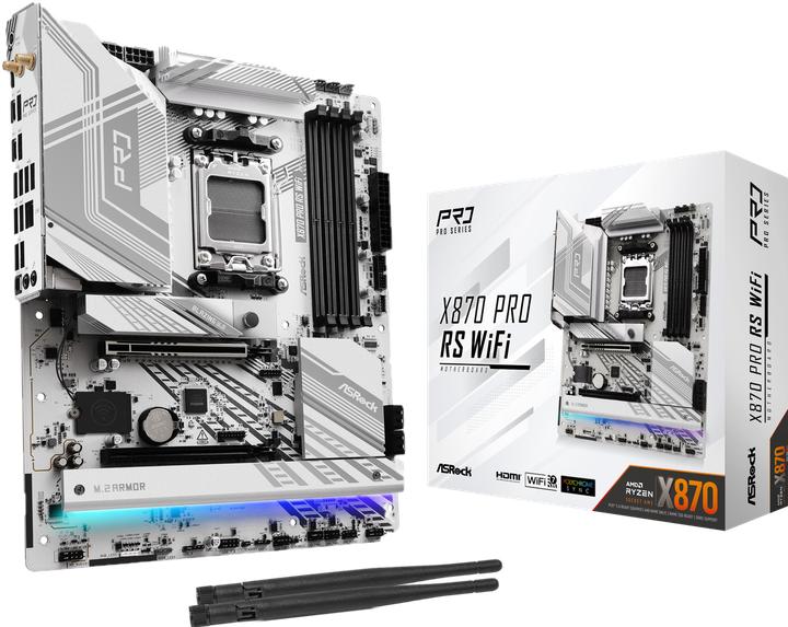 Actual product image AsRock X870 Pro RS WiFi AM5 (AM5, AMD X870, ATX)