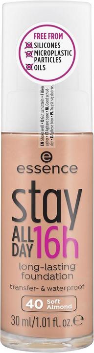 essence Foundation Stay All Day 16h Long-Lasting 40 Soft Almond (40 Soft Almond)