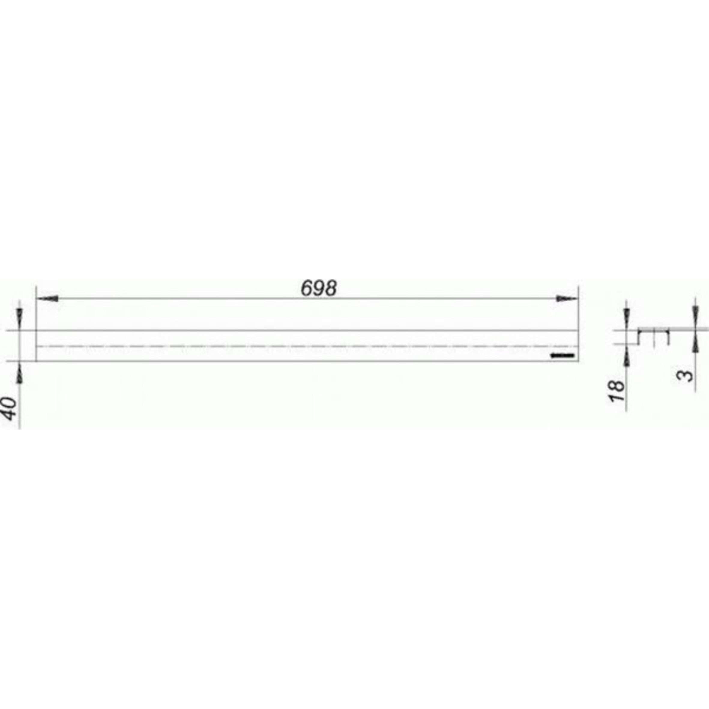 Thumbnail - Dallmer, Duschrinne, Abdeckung CERALINE DESIGN, edelstahl, 700 mm (1050 mm)