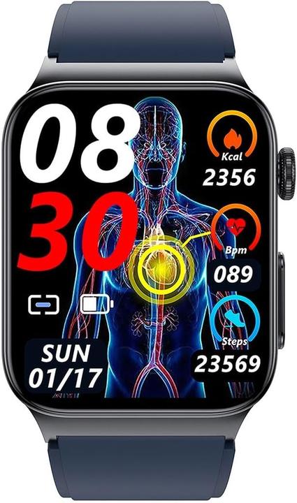 Actual product image Watchmark Cardio One Smartwatch Blue Blue One size Modern (43 mm)