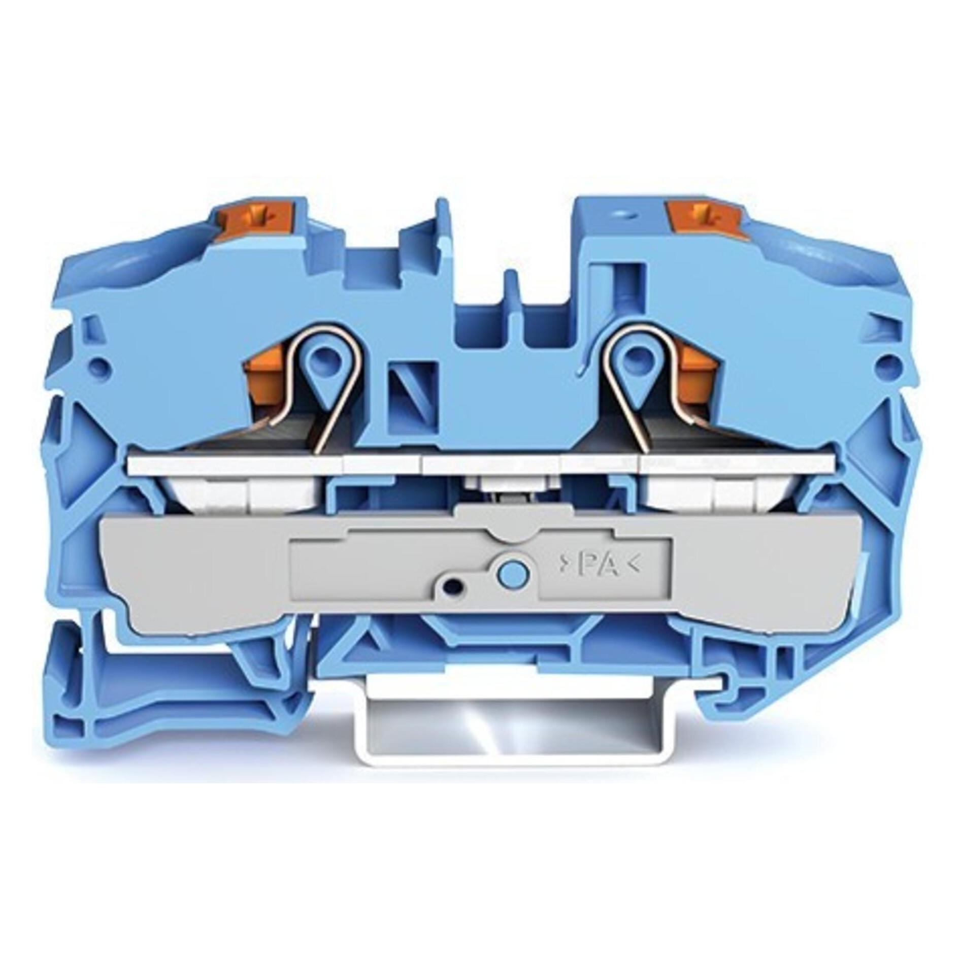 Wago Doorvoer terminal 12 mm Push-In, Elektronica benodigdheden + Behuizing, Blauw