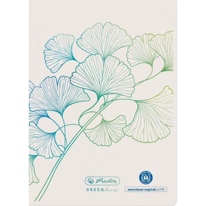 Image du produit Herlitz GREENline Carnet de notes A6 32 feuilles blanc (A6, À rayures)