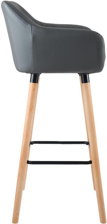 Produktbild CLP Barhocker Grant Kunstleder, grau