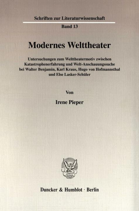 Produktbild Modernes Welttheater (Deutsch, Irene Pieper, 2000)