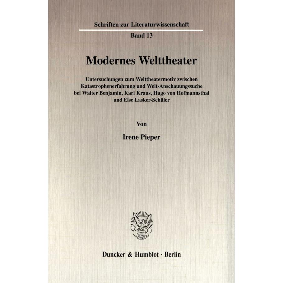 Modernes Welttheater, Fachbücher von Irene Pieper