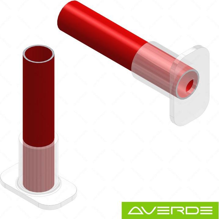 Actual product image Averde Rohrverbinder Boden - Wand - Deckenflansch 1" (33,7 mm)